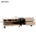 Modern TV Stand for 80'' TV with Double Storage Space, Media Console Table, Entertainment Center with Drop Down Door for Living Room, Bedroom, Home Theatre - DTYStore