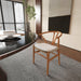 Wishbone Chairs for Dining Room,Soild Wood Weave Dining Chair,Armchair,Fully Assembled,Set of 2 - DTYStore