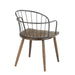 Riley Industrial Chair in Dark Walnut Wood and Black Metal by LumiSource - DTYStore