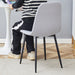 Comfortable Linen-Cotton Dining Chair Set - Four Pieces in Light Gray.Integrated Seat and Backrest,Linen-Cotton Material,Modern Home Matching. - DTYStore