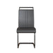 Modern Dining Chairs,PU Faux Leather High Back Upholstered Side Chair with C-shaped Tube. Black Metal Legs for Dining Room Kitchen Vanity Patio Club Guest Office Chair (Set of 4) (Grey+PU) - DTYStore