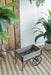 24.4x12.6x15.4' Rustic Black Trolley Cart Plant Stand, Planter Default -DTYStore