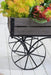 24.4x12.6x15.4' Rustic Black Trolley Cart Plant Stand, Planter Default -DTYStore