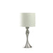 24.5' In Bailey Brushed Silver Modern Candlestick Metal Table Lamp Default -DTYStore