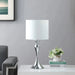 24.5' In Bailey Dark Silver Chrome Modern Candlestick Metal Table Lamp Default -DTYStore