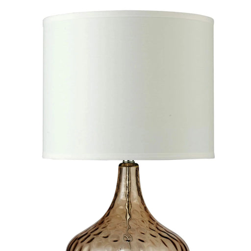 24.5' Tall Glass Table Lamp 'Courtney', Amber Glass and Chrome Silver Default -DTYStore