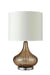 24.5' Tall Glass Table Lamp 'Courtney', Amber Glass and Chrome Silver Default -DTYStore