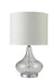 24.5' Tall Glass Table Lamp' Leann', Clear Glass and Chrome Silver Default -DTYStore