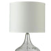 24.5' Tall Glass Table Lamp' Leann', Clear Glass and Chrome Silver Default -DTYStore