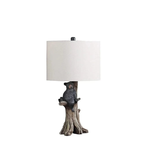 24.75' In Black Bear On A Tree Polyresin Table Lamp Default -DTYStore