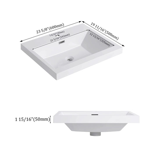 24' Bathroom Resin Sink Default -DTYStore
