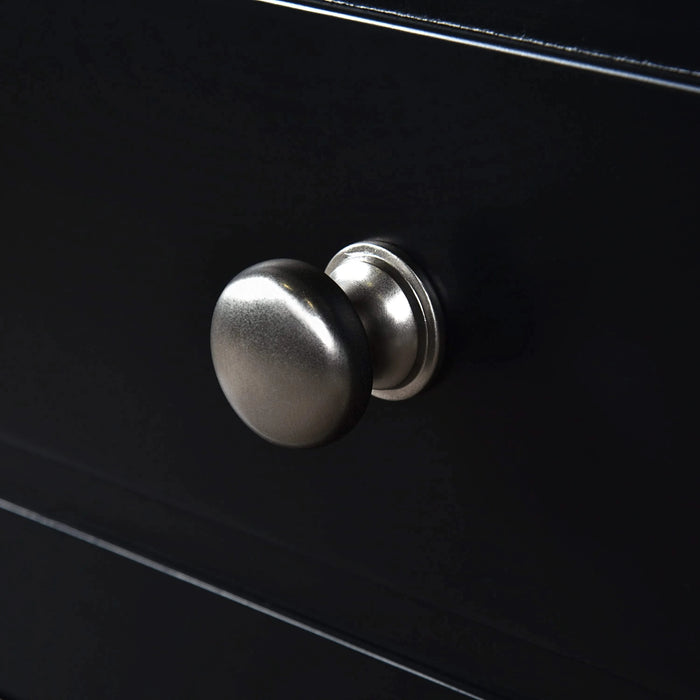 24'' Bathroom Vanity Cabinet with Ceramic Sink Combo Set, Solid Wood Frame Modern Bathroom Storage Cabinet with 2 Drawers, Black Default -DTYStore