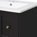24' Bathroom Vanity Set Wall Mounted for Small Space, Bathroom Cabinet with Ceramic Sink, 2 Drawers and 1 Soft-Close Door Default -DTYStore