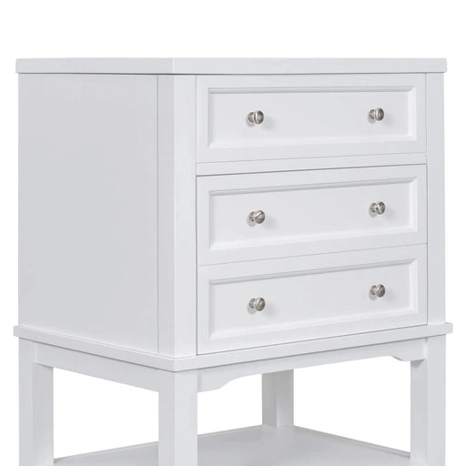 24' Bathroom Vanity With Sink, Bathroom Storage Cabinet with Drawer and Open Shelf, Solid Wood Frame, White (Old Sku:SY999991AAK) Default -DTYStore