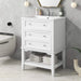 24' Bathroom Vanity With Sink, Bathroom Storage Cabinet with Drawer and Open Shelf, Solid Wood Frame, White (Old Sku:SY999991AAK) Default -DTYStore