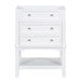 24' Bathroom Vanity Without Sink, Base Only, Solid Wood Frame, Bathroom Storage Cabinet with Drawer and Open Shelf, White Default -DTYStore