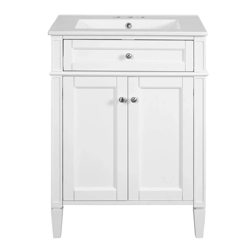24' Bathroom Vanity with 2 Doors and Tip-Out Drawer, Bathroom Storage Cabinet with Sink, Soft-Closing Doors with Organizers Default -DTYStore