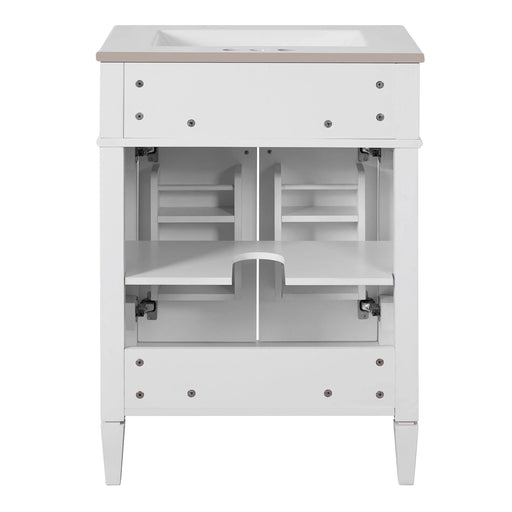 24' Bathroom Vanity with 2 Doors and Tip-Out Drawer, Bathroom Storage Cabinet with Sink, Soft-Closing Doors with Organizers Default -DTYStore