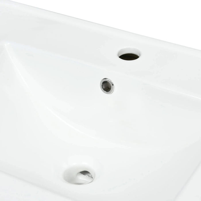 24'' Bathroom Vanity with Ceramic Basin Sink, Modern Bathroom Storage Cabinet with 3 Drawers, Freestanding Bathroom Vanity Cabinet with Single Sink (Same as SW000108AAP) Default -DTYStore