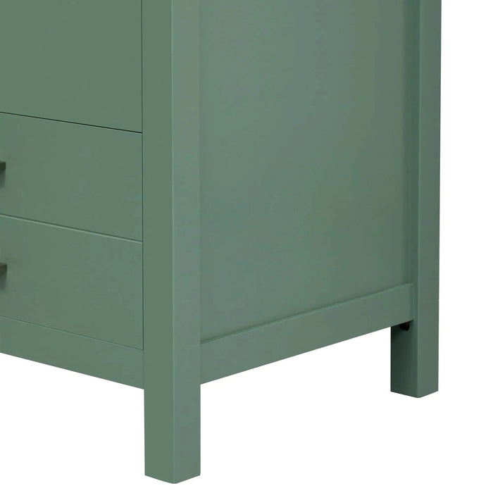 24'' Bathroom Vanity with Ceramic Sink Combo, Modern Freestanding Storae Cabinet with Silver Handles, Soft Closing Doors Default -DTYStore