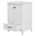 24' Bathroom Vanity with Sink, Bathroom Vanity Cabinet with One Drawer and Doors, Solid Wood and MDF, White Default -DTYStore