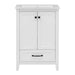 24' Bathroom Vanity with Sink, Bathroom Vanity Cabinet with One Drawer and Doors, Solid Wood and MDF, White Default -DTYStore