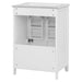 24' Bathroom Vanity with Sink, Bathroom Vanity Cabinet with One Drawer and Doors, Solid Wood and MDF, White Default -DTYStore