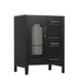24' Bathroom Vanity with Sink, Bathroom Vanity Cabinet with Two Drawers and Door, Adjustable Shelf, Solid Wood and MDF, Black Default -DTYStore