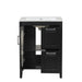 24' Bathroom Vanity with Sink, Bathroom Vanity Cabinet with Two Drawers and Door, Adjustable Shelf, Solid Wood and MDF, Black Default -DTYStore