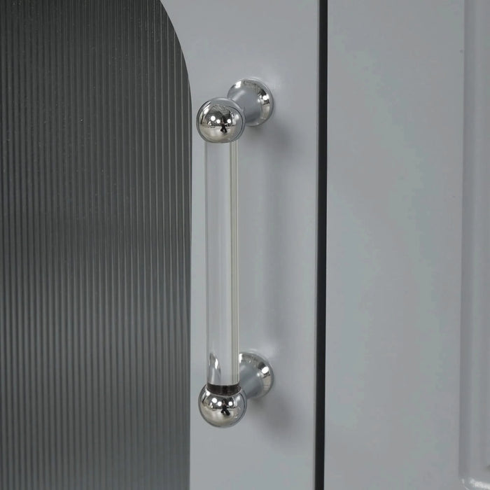 24' Bathroom Vanity with Sink, Bathroom Vanity Cabinet with Two Drawers and Door, Adjustable Shelf, Solid Wood and MDF, Grey (Old Sku:WF309411AAE) Default -DTYStore