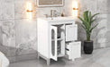 24' Bathroom Vanity with Sink, Bathroom Vanity Cabinet with Two Drawers and Door, Adjustable Shelf, Solid Wood and MDF, White (Old Sku:WF309411AAK) Default -DTYStore
