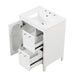 24' Bathroom Vanity with Sink, Bathroom Vanity Cabinet with Two Drawers and Door, Adjustable Shelf, Solid Wood and MDF, White (Old Sku:WF309411AAK) Default -DTYStore