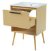 24' Bathroom Vanity with Sink Combo, Multi-functional Bathroom Cabinet with Drawer, MDF Board, Natural Default -DTYStore