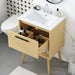 24' Bathroom Vanity with Sink Combo, Multi-functional Bathroom Cabinet with Drawer, MDF Board, Natural Default -DTYStore