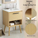 24' Bathroom Vanity with Sink Combo, Multi-functional Bathroom Cabinet with Drawer, MDF Board, Natural Default -DTYStore