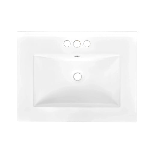 24'' Bathroom Vanity with Top Sink, 2-Tier Modern Bathroom Storage Cabinet, Single Sink Bathroom Vanity, Large Storage Shelves Default -DTYStore