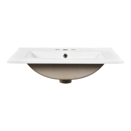 24'' Bathroom Vanity with Top Sink, 2-Tier Modern Bathroom Storage Cabinet, Single Sink Bathroom Vanity, Large Storage Shelves Default -DTYStore