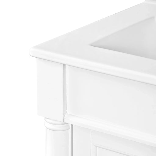 24'' Bathroom Vanity with Top Sink, 2-Tier Modern Bathroom Storage Cabinet, Single Sink Bathroom Vanity, Large Storage Shelves Default -DTYStore