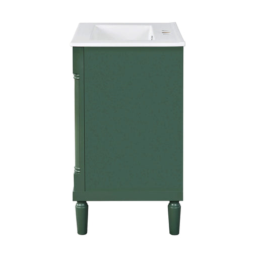 24'' Bathroom Vanity with Top Sink, 2-Tier Modern Bathroom Storage Cabinet, Single Sink Bathroom Vanity, Large Storage Shelves Default -DTYStore