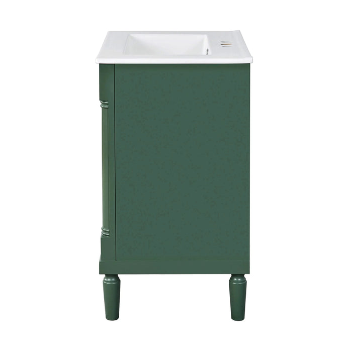 24'' Bathroom Vanity with Top Sink, 2-Tier Modern Bathroom Storage Cabinet, Single Sink Bathroom Vanity, Large Storage Shelves Default -DTYStore