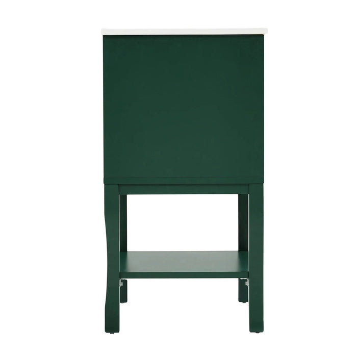 24'' Bathroom Vanity with Top Sink, Modern Bathroom Storage Cabinet with 2 Doors, Single Sink Bathroom Vanity Default -DTYStore