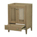 24' Bathroom Vanity without Sink, Base Only, Rattan Cabinet with Doors and Drawer, Solid Frame and MDF Board, Natural Default -DTYStore