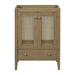 24' Bathroom Vanity without Sink, Base Only, Rattan Cabinet with Doors and Drawer, Solid Frame and MDF Board, Natural Default -DTYStore