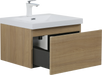 24'' Floating Bathroom Vanity with Sink Combo, Modern Wall-Mounted Striped Bathroom Storage Cabinet with Soft-Close Drawer and Glossy White Solid Surface Basin, Natural Oak 24V16-24NOW Default -DTYStore