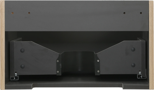 24'' Floating Bathroom Vanity with Sink Combo, Modern Wall-Mounted Striped Bathroom Storage Cabinet with Soft-Close Drawer and Glossy White Solid Surface Basin, Natural Oak 24V16-24NOW Default -DTYStore