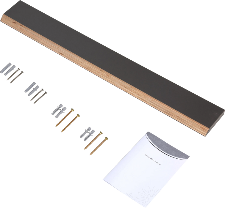 24' Floating Bathroom Vanity with Sink, Modern Wall-Mounted Bathroom Storage Vanity Cabinet with Black Quartz Sand Top Basin and Soft Close Drawers, EDI-Series Cement Grey 24V12-24GR Default -DTYStore