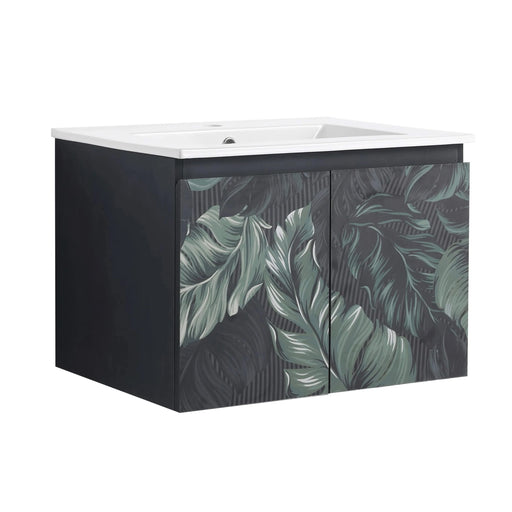 24'' Floating Wall-Mounted Bathroom Vanity With Ceramics Sink & Soft-Close Cabinet Door, KD-Package Default -DTYStore