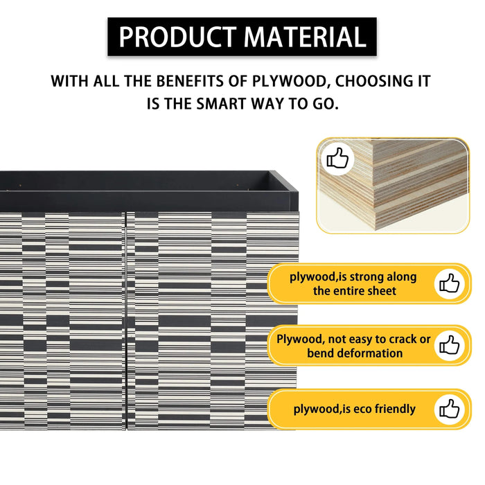 24'' Floating Wall-Mounted Bathroom Vanity With Ceramics Sink & Soft-Close Cabinet Door, KD-Package Default -DTYStore