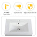 24'' Floating Wall-Mounted Bathroom Vanity With Ceramics Sink & Soft-Close Cabinet Door, KD-Package Default -DTYStore