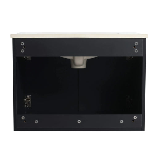 24'' Floating Wall-Mounted Bathroom Vanity With Ceramics Sink & Soft-Close Cabinet Door, KD-Package Default -DTYStore